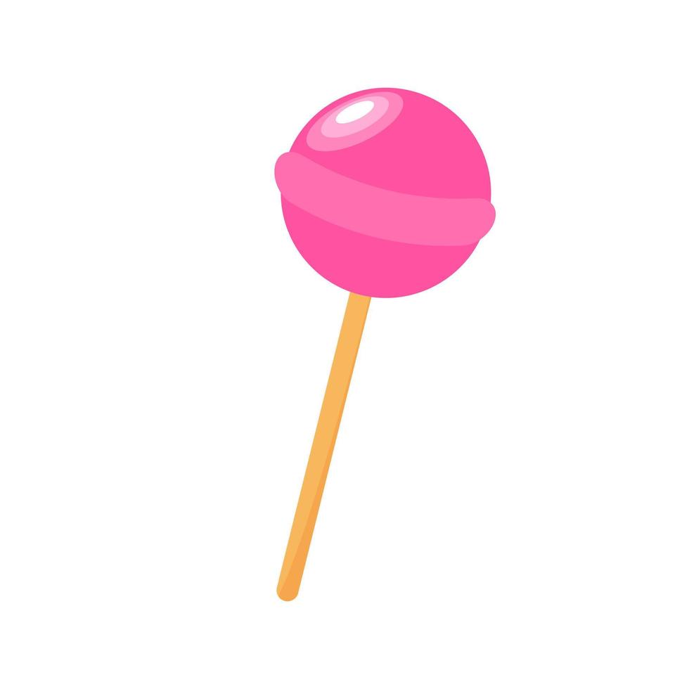 Lollipop Chupa-Chups sticker in flat style. vector