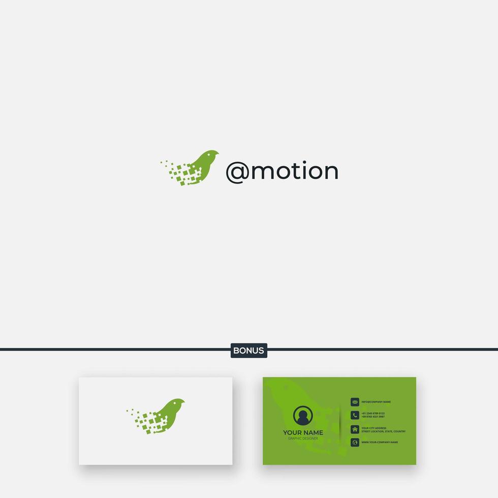 movement abstract motion logo bird digital vector