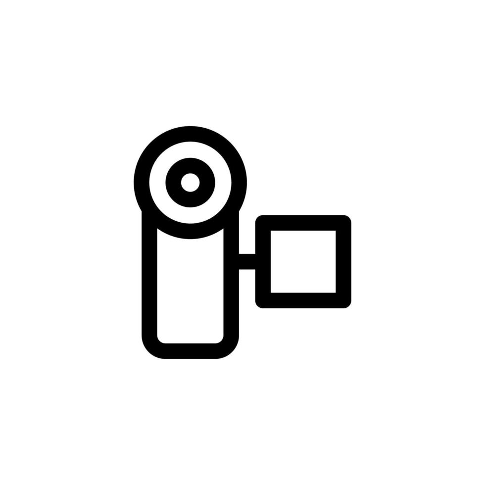 Handy cam icon design vector símbolo cámara de video, grabadora de cam, práctica, cam para multimedia