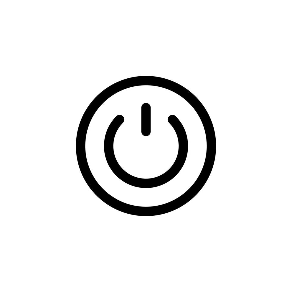 shutdown icon design vector symbol off, start, energy, power, button for multimedia
