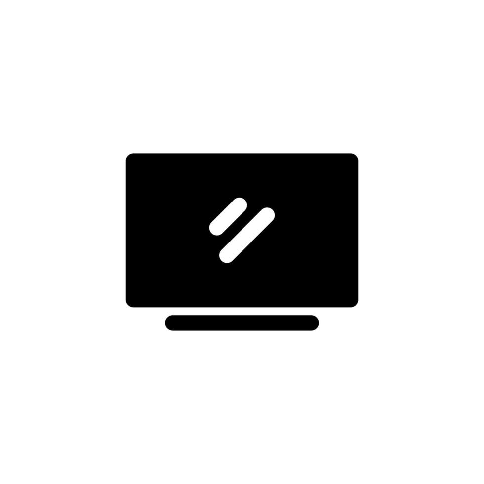 vector de diseño de icono de tv con símbolo de televisión, tecnología, pantalla, pantalla para multimedia