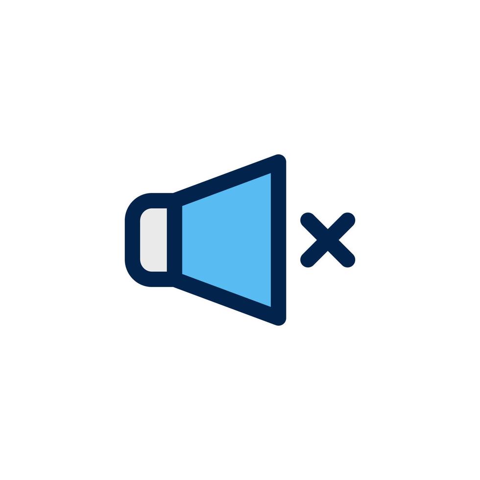 mute icon design vector symbol silent, off, button, loudspeaker for multimedia