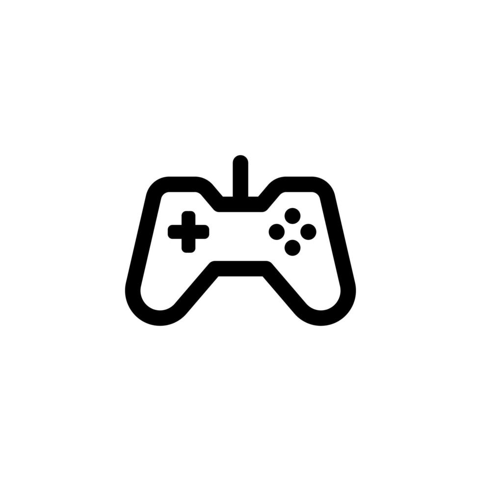 gamepad icon design vector símbolo juego, juegos, controlador, joystick para multimedia