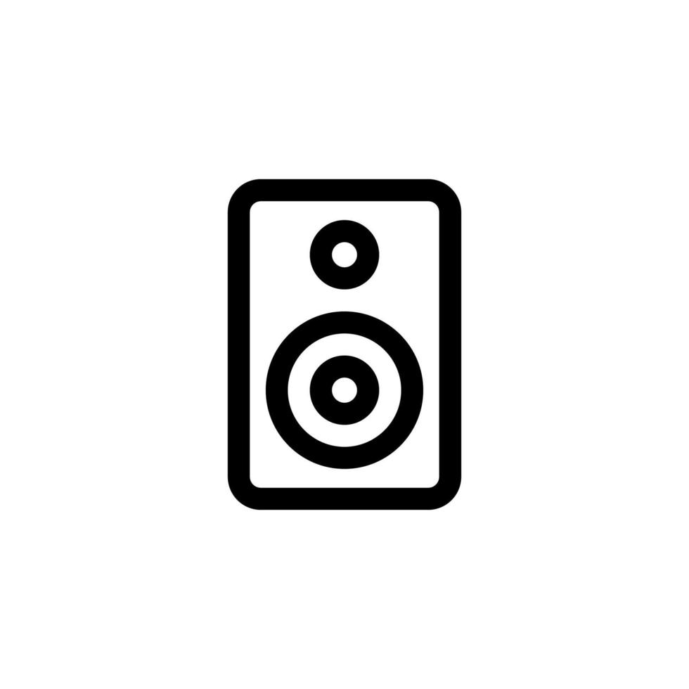 altavoz, caja, icono, diseño, vector, símbolo, woofer, altavoz, sonido, música, para, multimedia vector