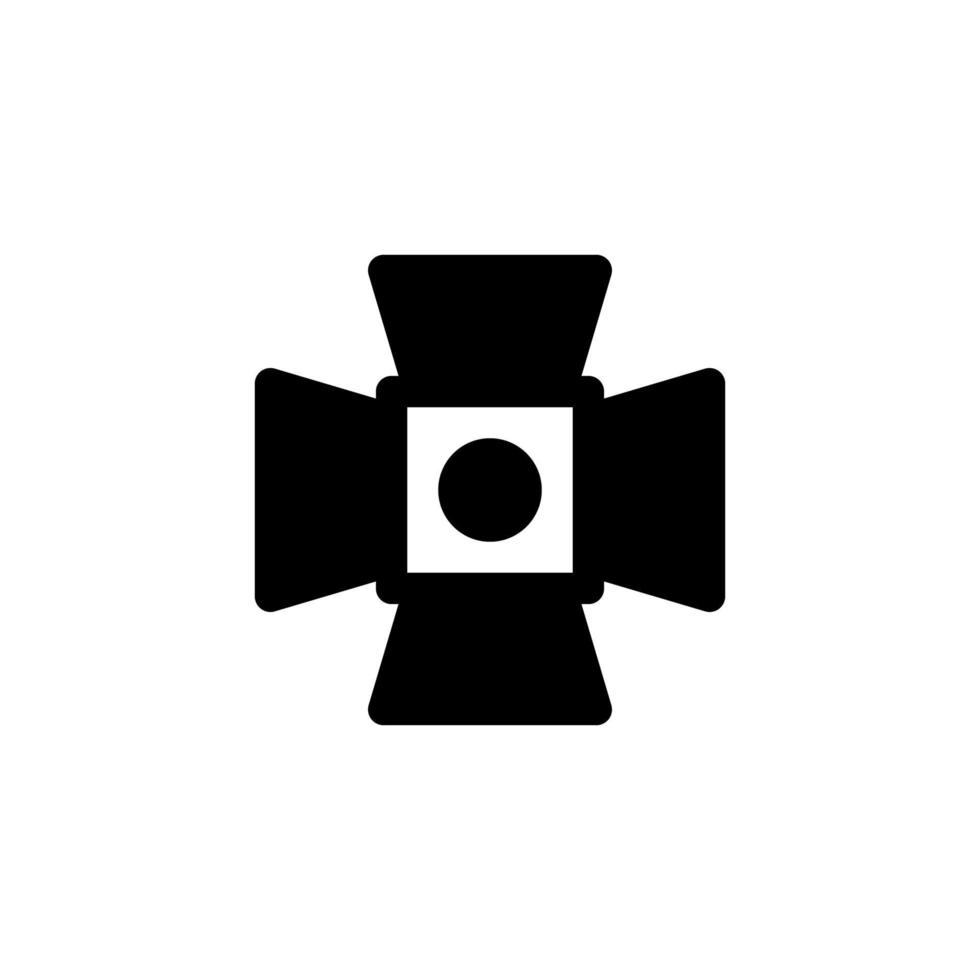 Spotlight icon design vector símbolo studio, reflector, lámpara, luz para multimedia