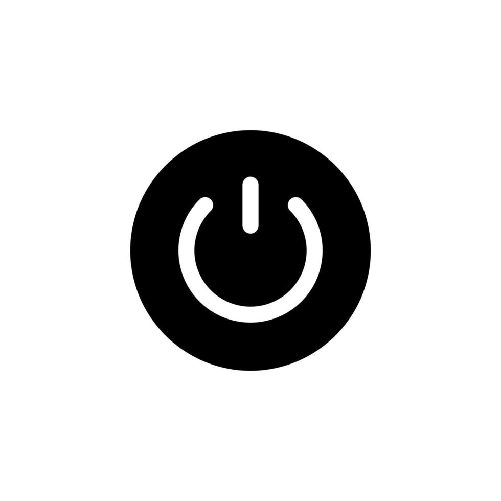 shutdown icon design vector symbol off, start, energy, power, button for multimedia