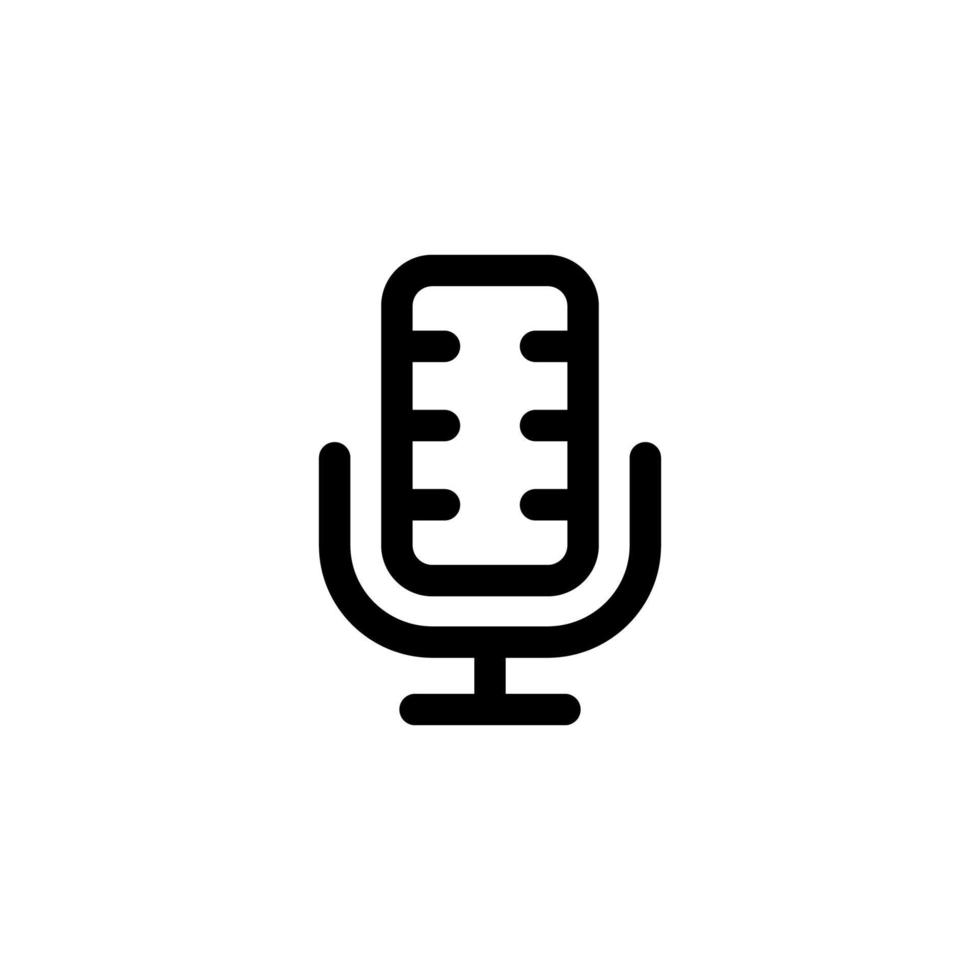 microphone icon design vector symbol podcast, voice, mic, karaoke, sing for multimedia