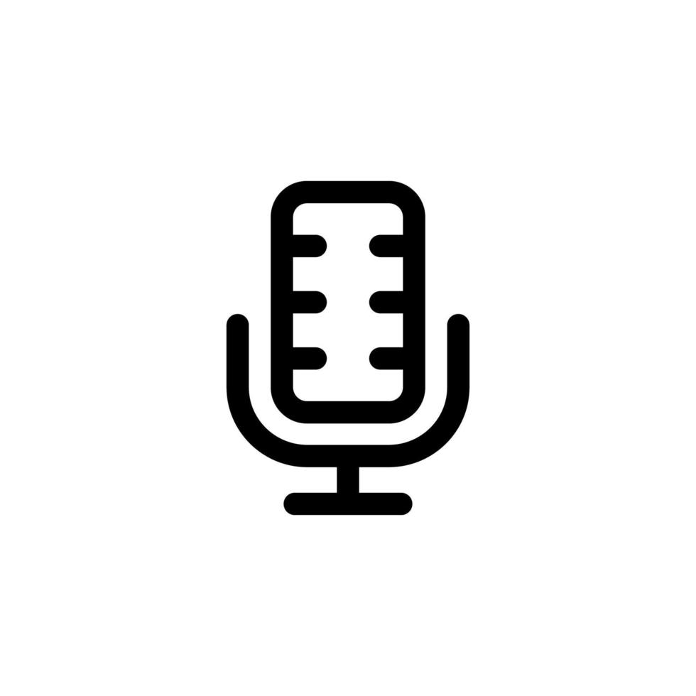 microphone icon design vector symbol podcast, voice, mic, karaoke, sing for multimedia