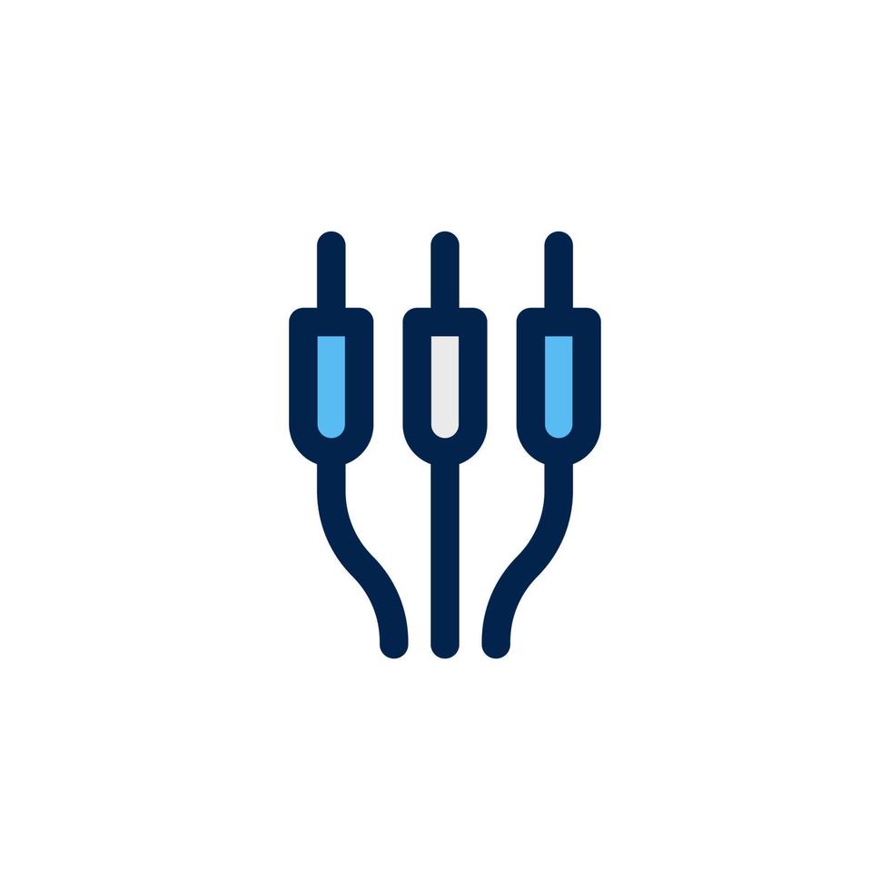 audio jack icon design vector symbol av, audio, jack, cable, connector for multimedia