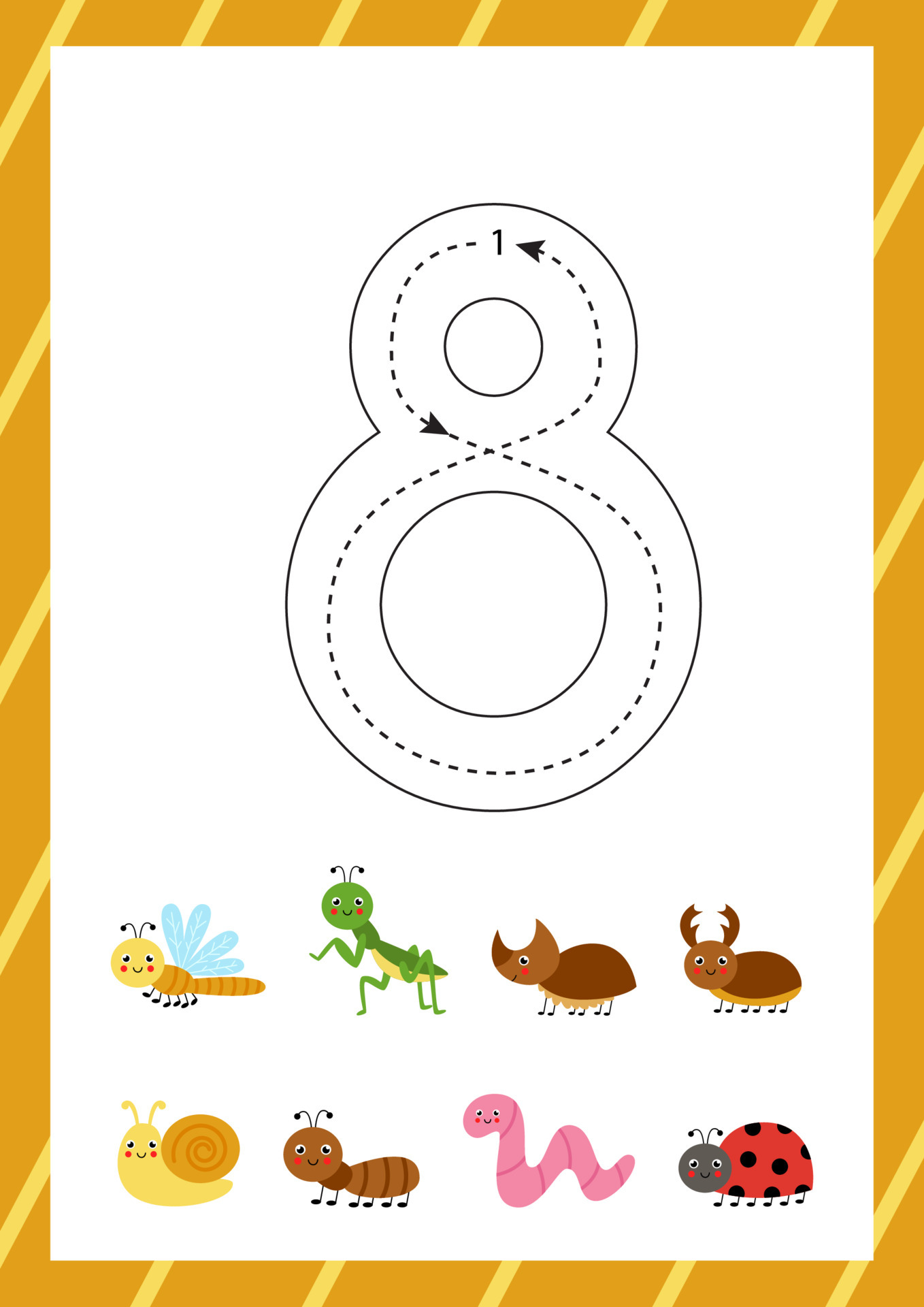 how to write number 8 in words