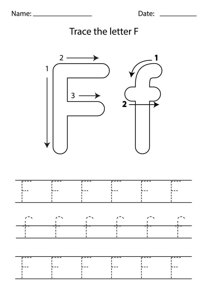 Learning English alphabet for kids. Letter F. 4582561 Vector Art at Vecteezy
