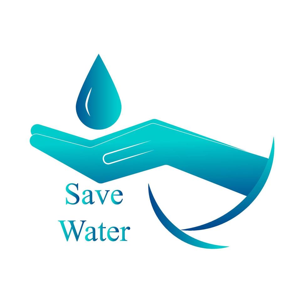 World water day illustration with nature and water drop vector