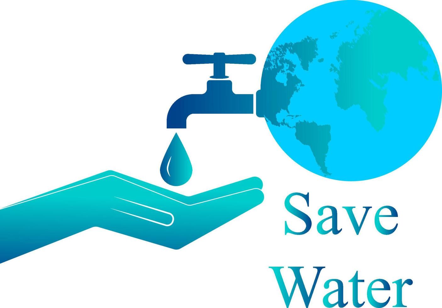 Hand drawn world water day concept vector