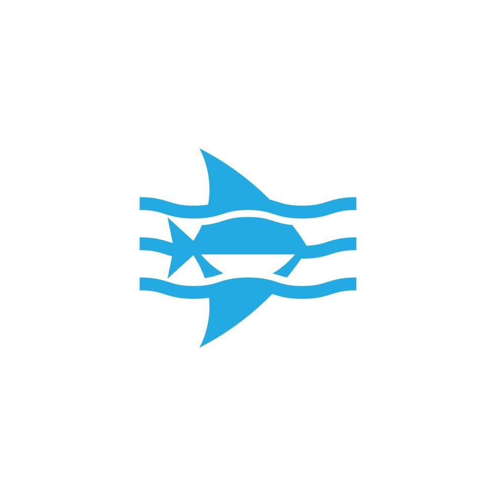 wave fish vector design