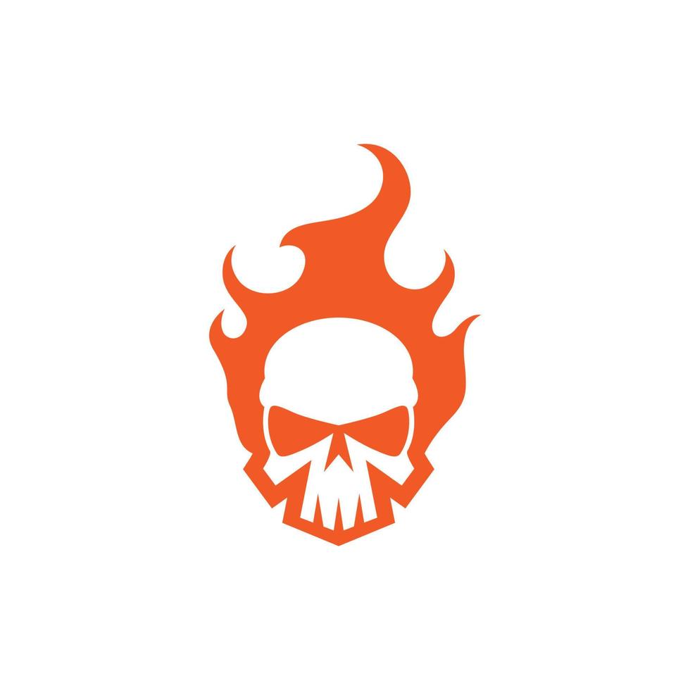 skull fire vector design