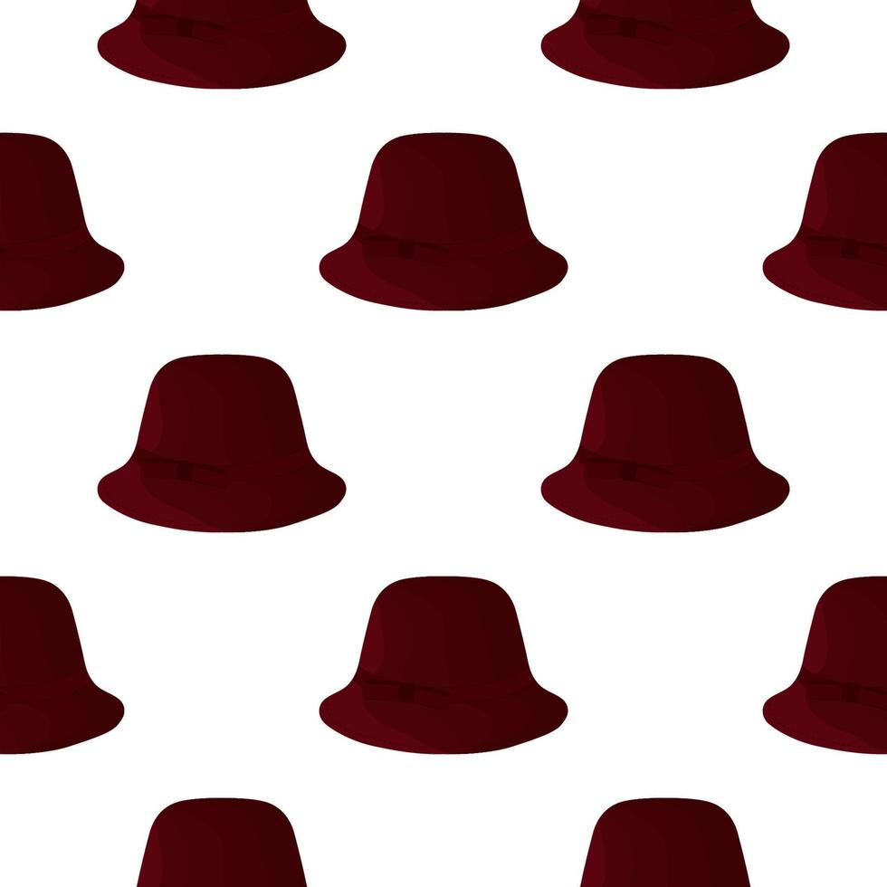 Illustration on theme colored pattern hats panama vector