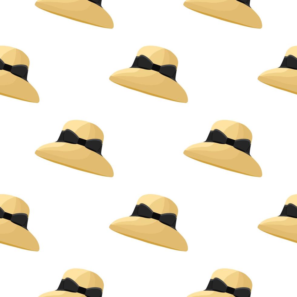Ilustración sobre el tema patrón de colores sombreros paja vector