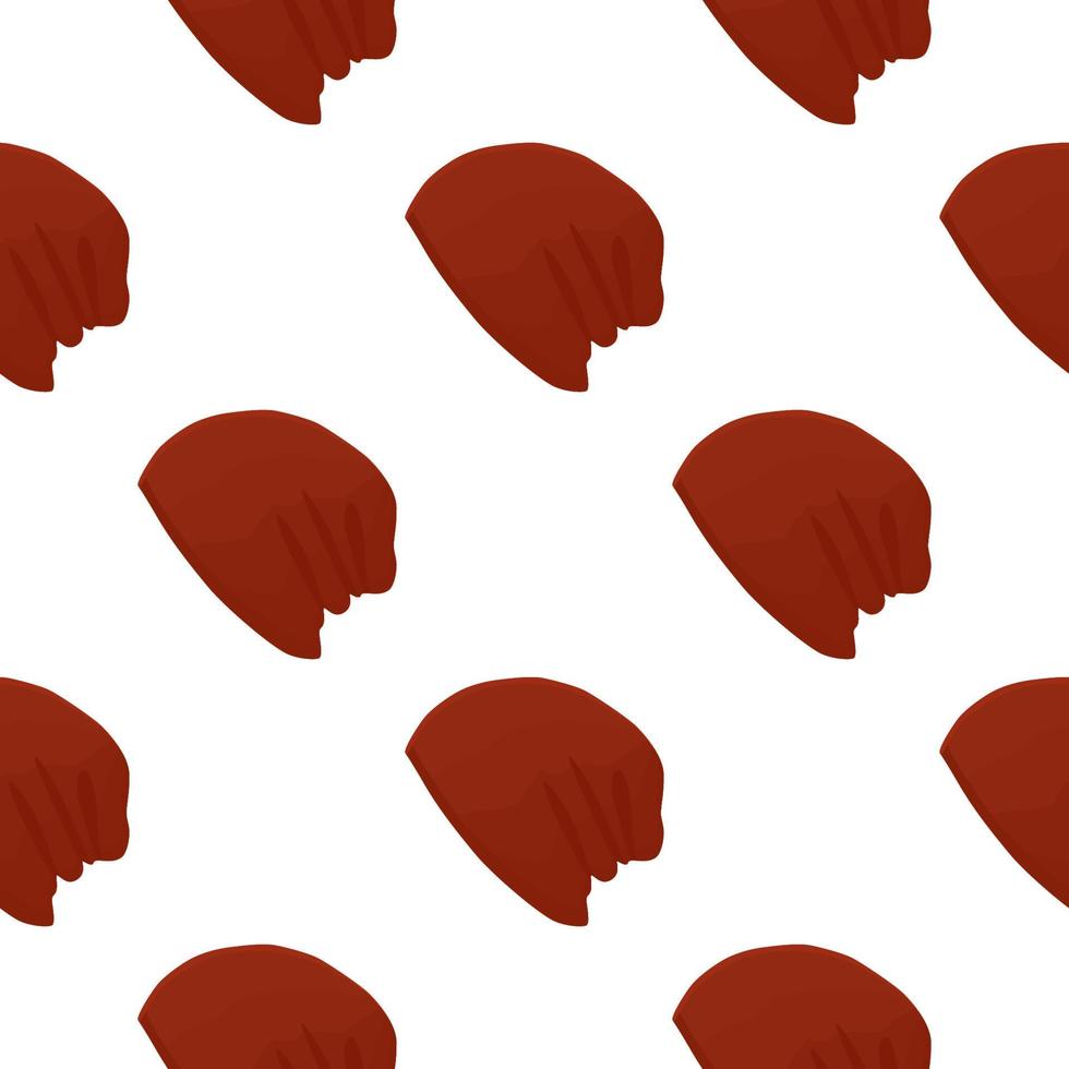 Illustration on theme pattern winter hats beanie vector