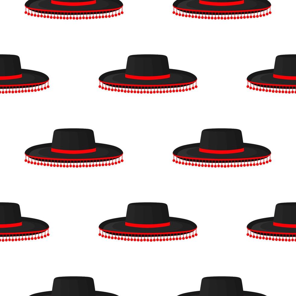 Illustration on theme pattern mexican hats sombrero vector