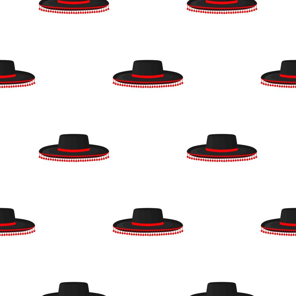 Ilustración en el patrón de tema sombreros mexicanos sombrero vector