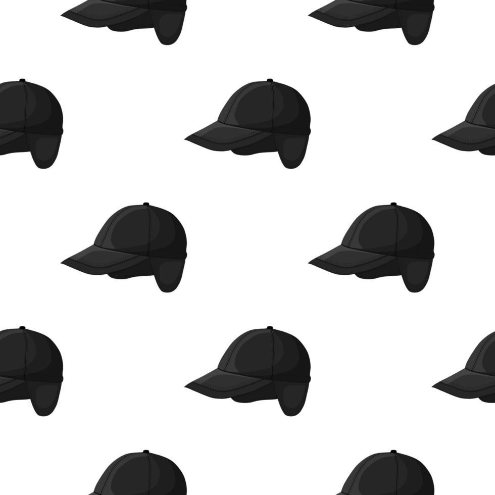 Illustration on theme pattern hats baseball vector