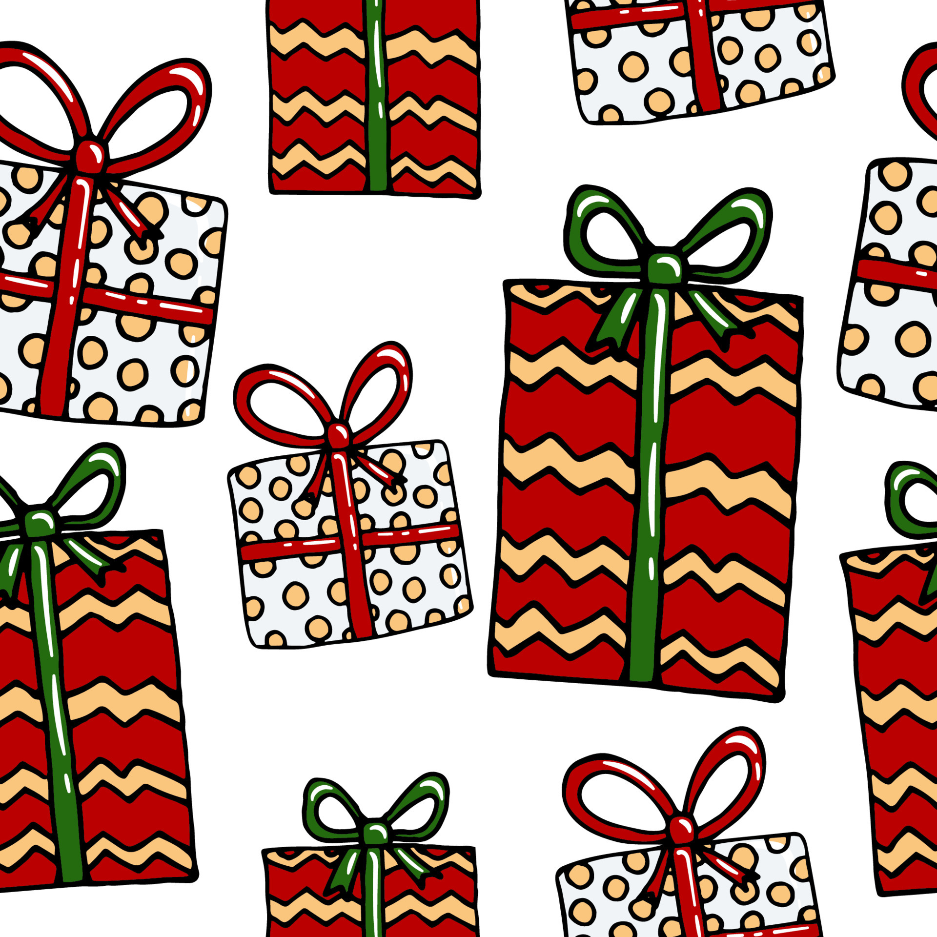 Vector Simple Pattern Of Boxes, Gifts On A White Background. Used For  Wallpapers, Wrapping Paper, Textiles. Holidays Christmas And New Year.  Royalty Free SVG, Cliparts, Vectors, and Stock Illustration. Image 89930450.