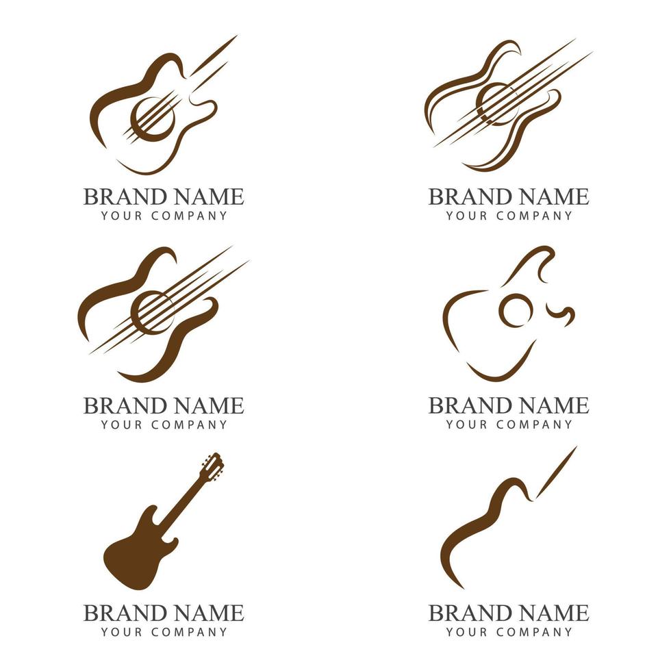 Guitar Wave Logo Template vector symbol nature