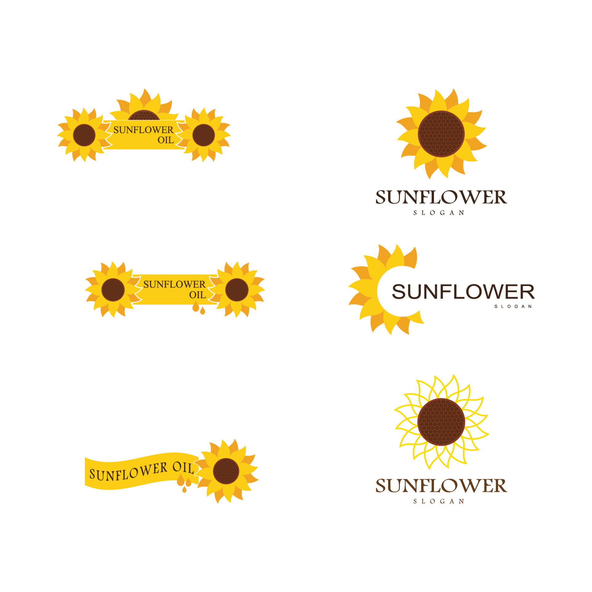Sunflower logo icon vector illustration 4583372 Vector Art at Vecteezy