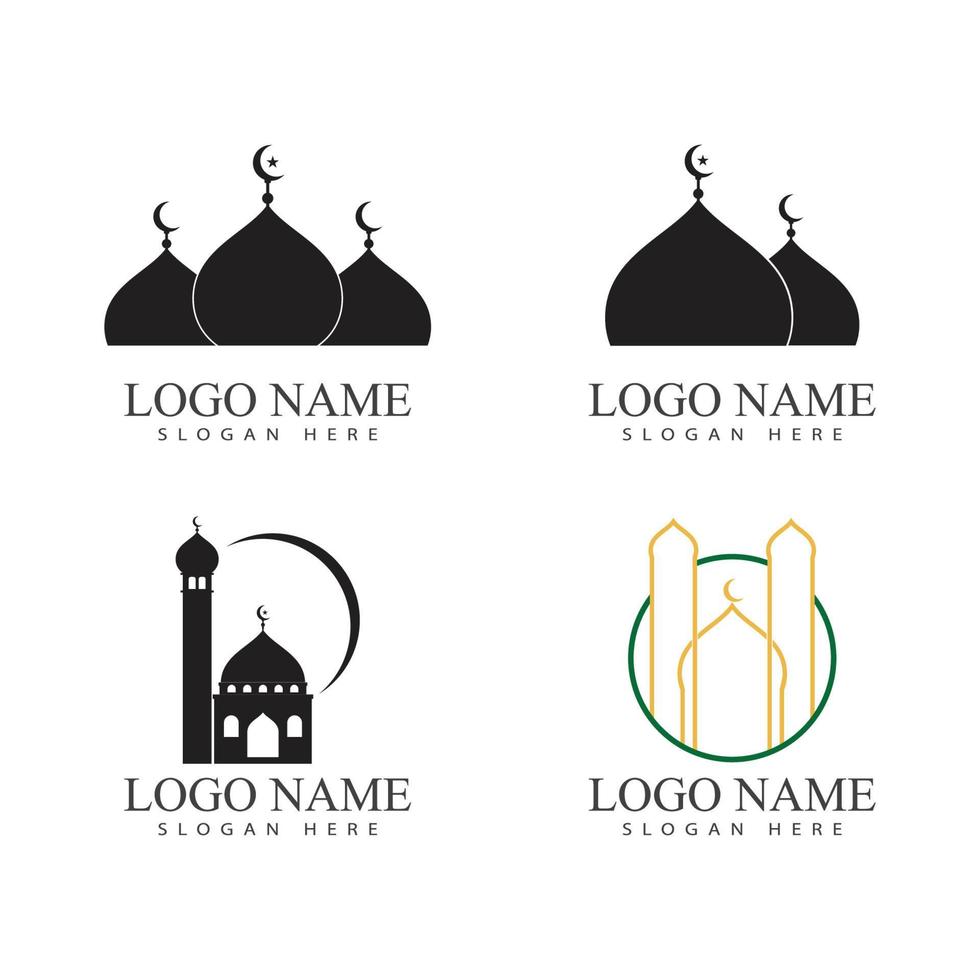 Mosque icon vector Illustration design template