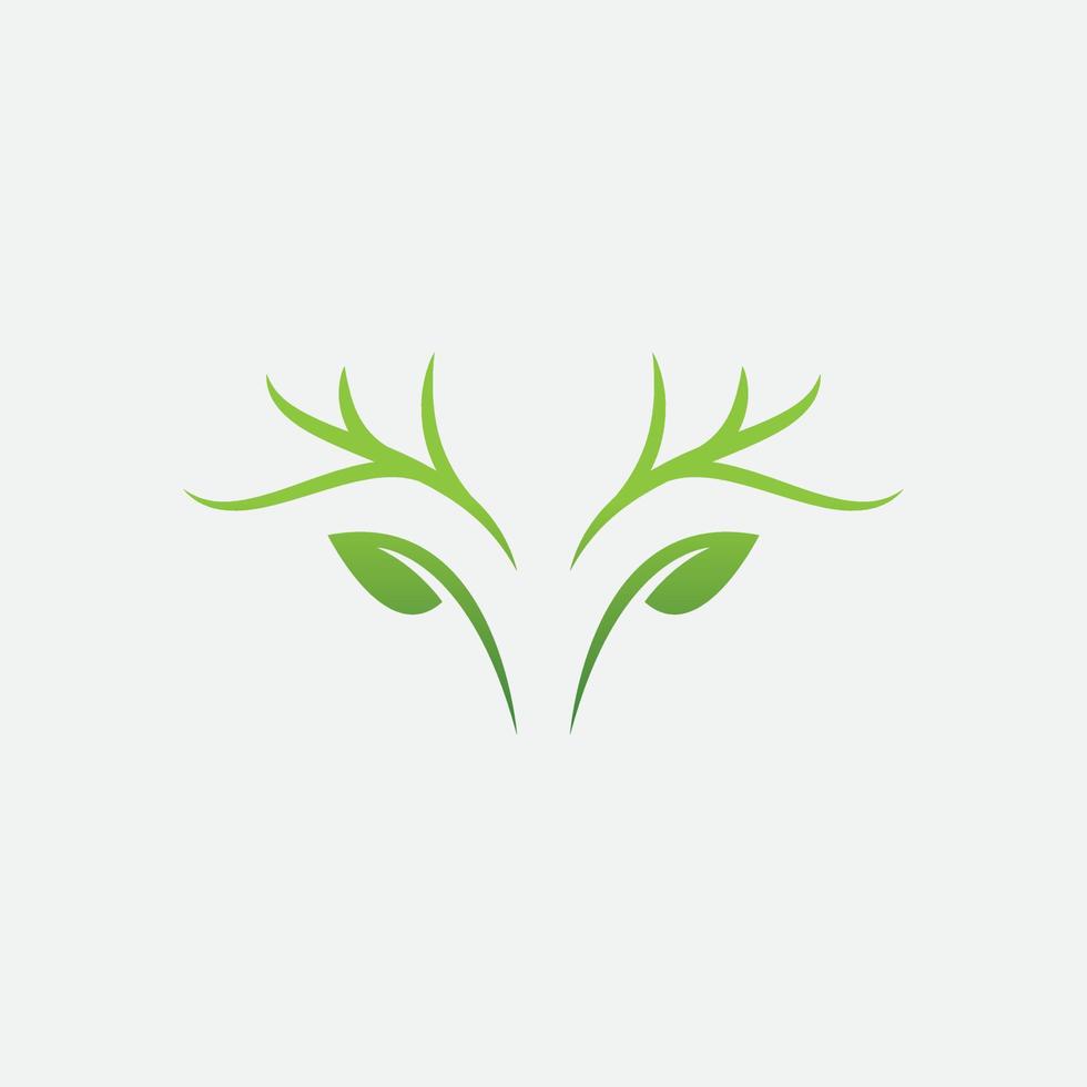 Fresh Leaf Deer Logo vector