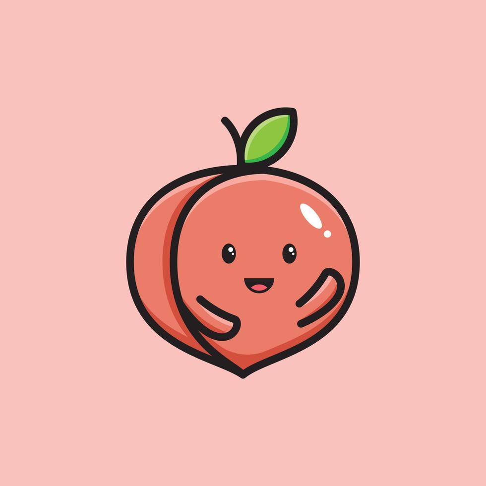 Cute Peach Illustration vector