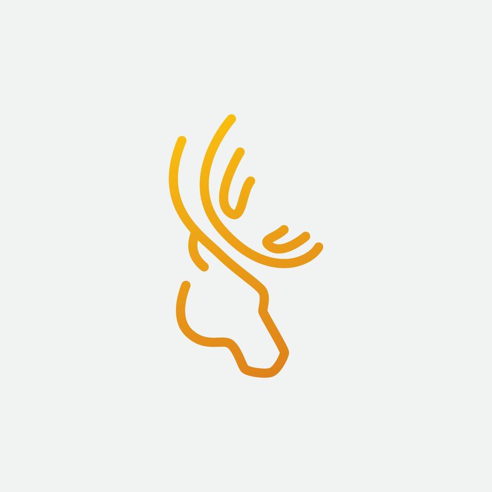 logotipo abstracto de la cornamenta de los alces vector