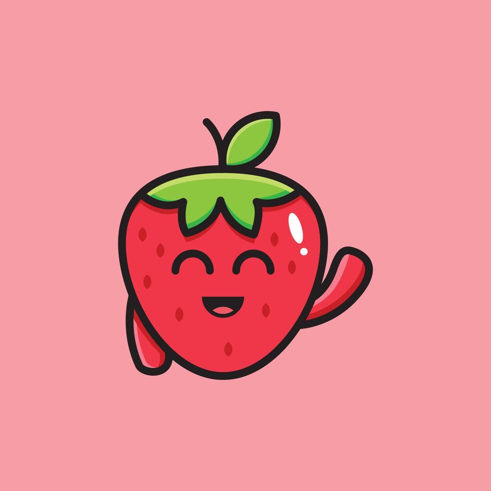 Cute Strawberry Illustration vector