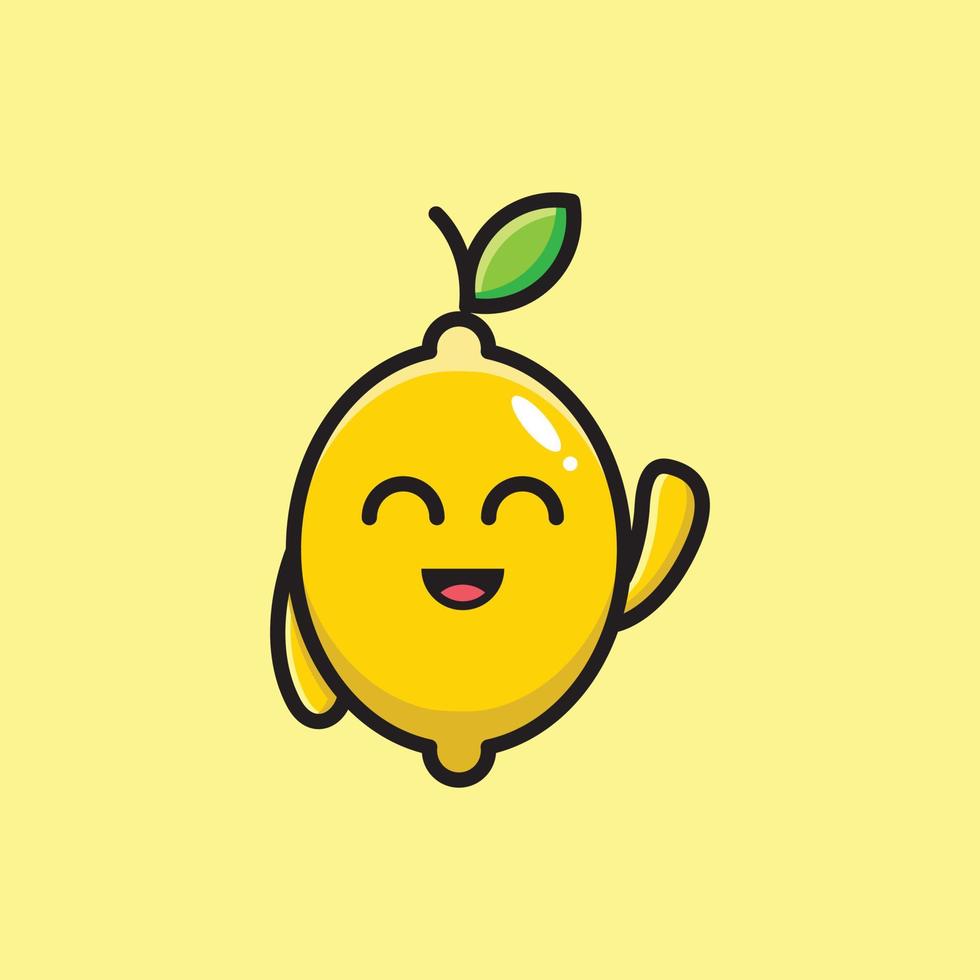 Cute Smile Lemon Illustration vector