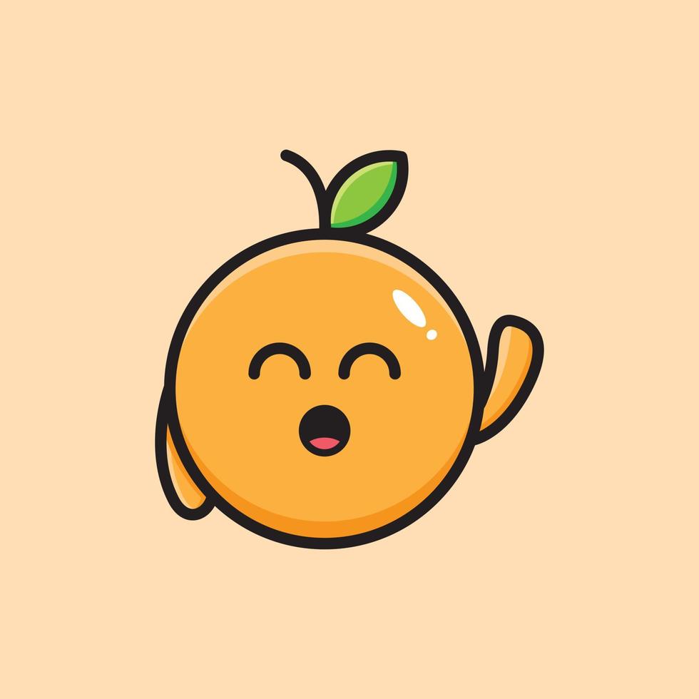 Cute Smile Orange Illustration vector