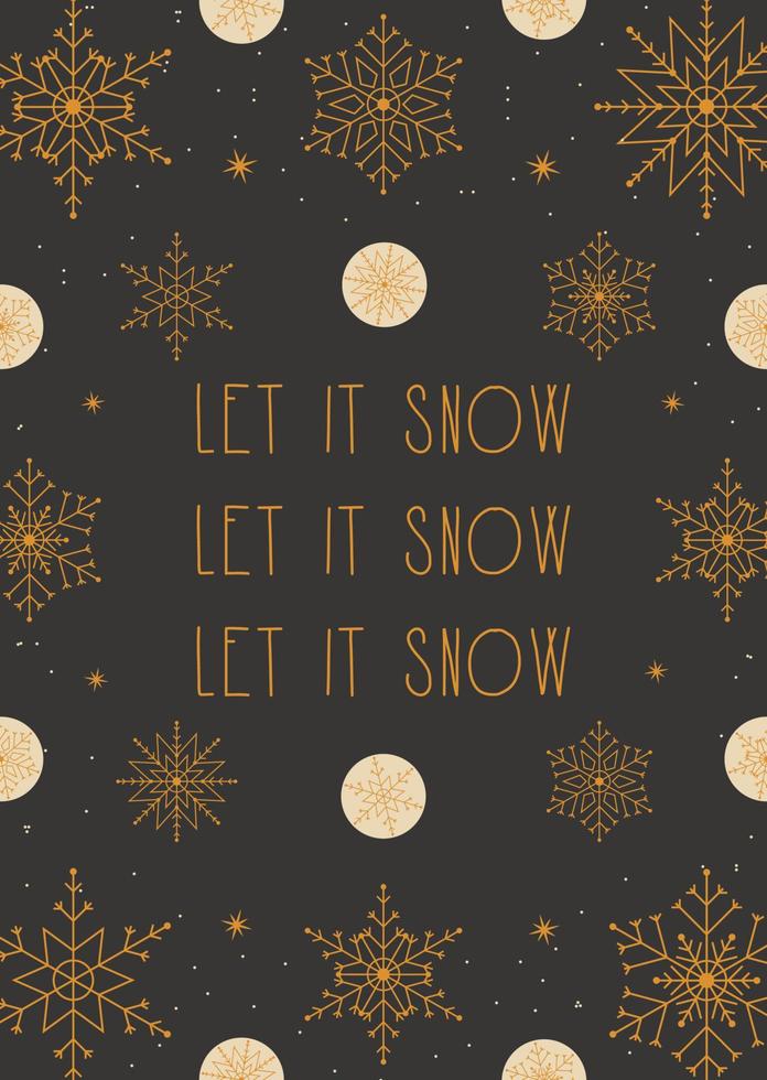 Let it snow card vector