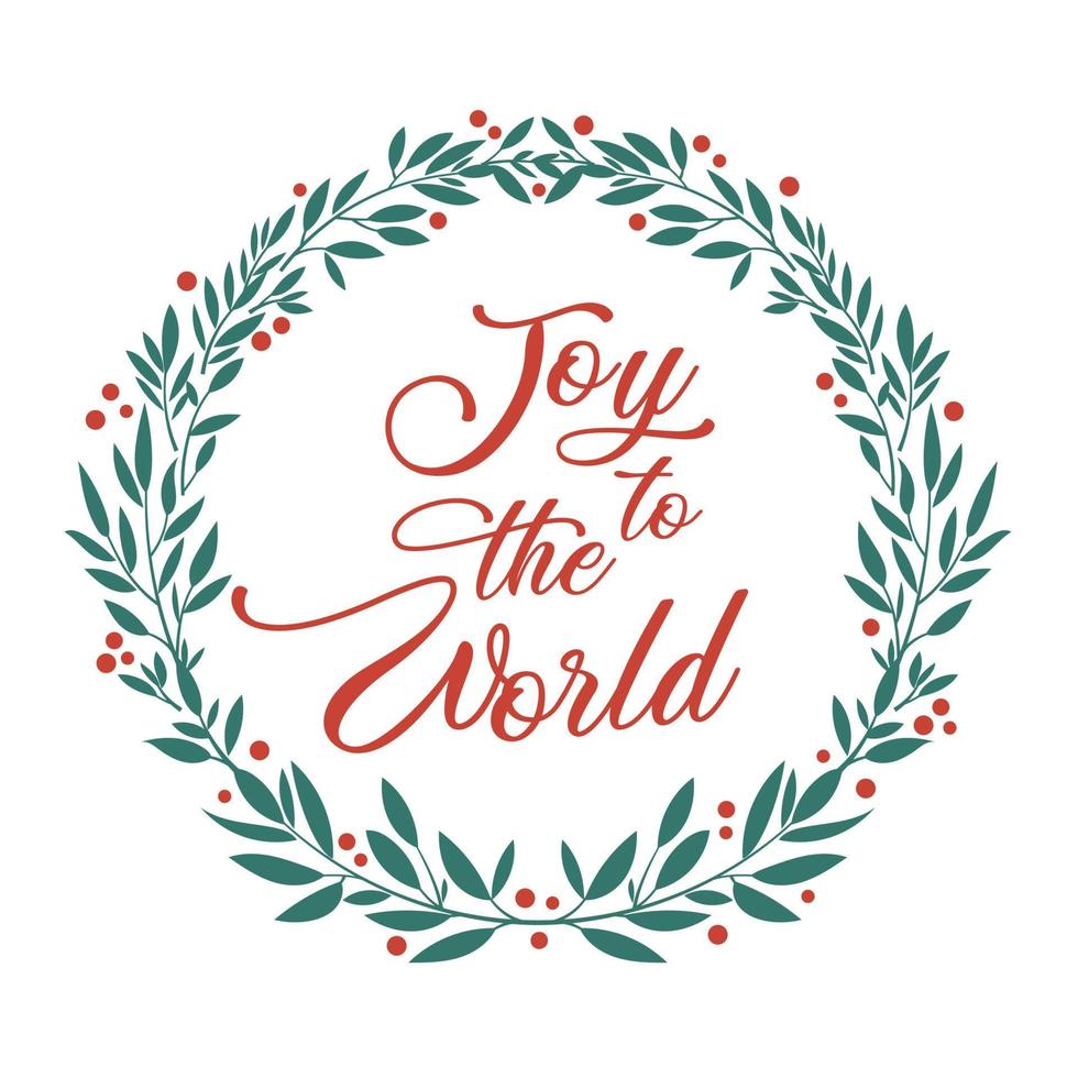 Joy to the world card vector
