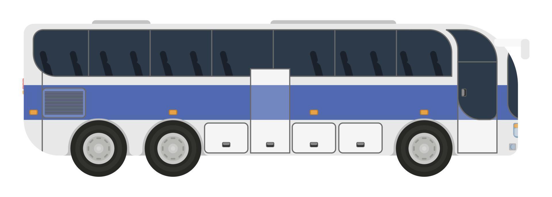 bus for international flights large. flat style vector