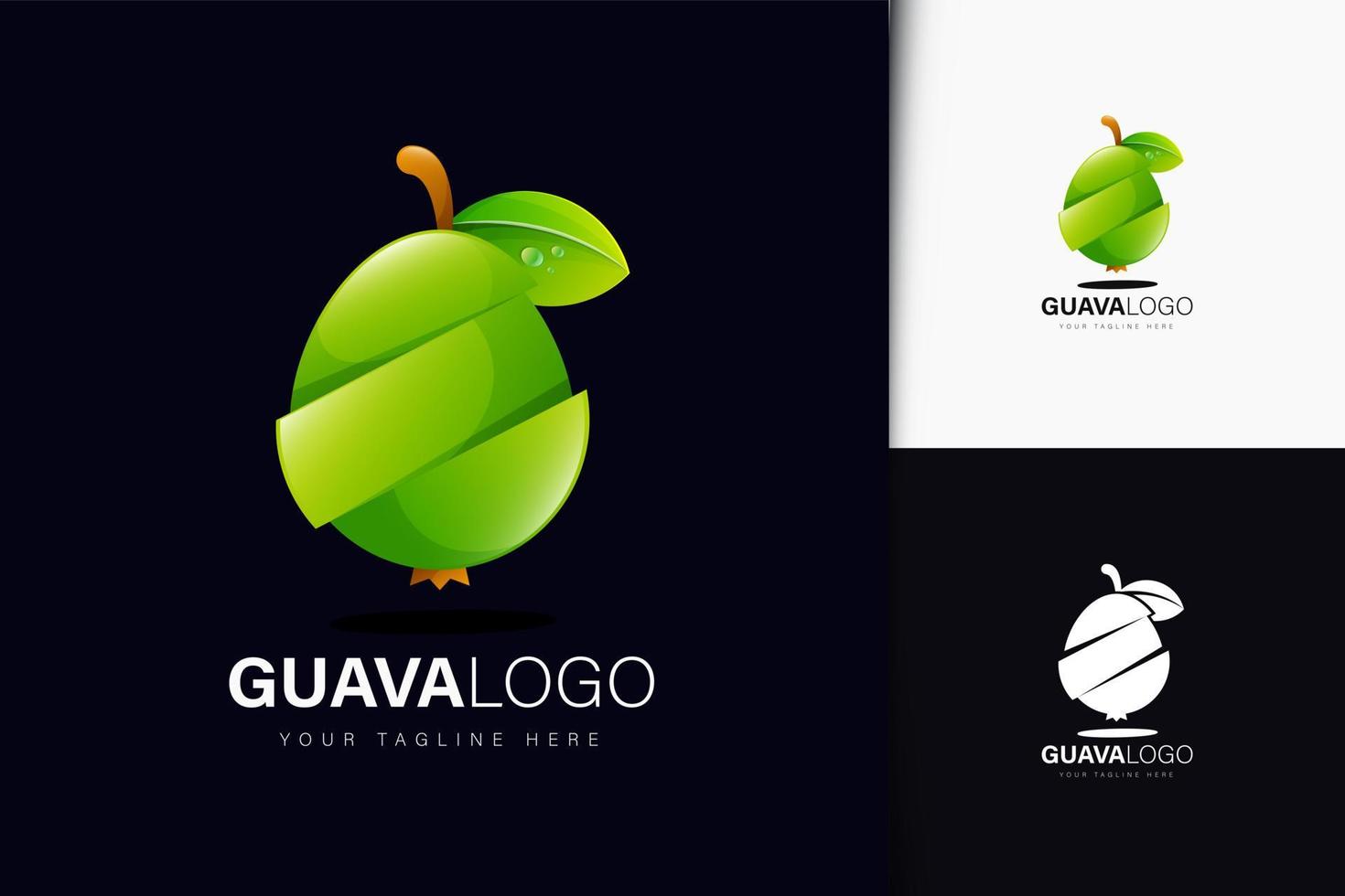 diseño de logotipo de guayaba con degradado vector