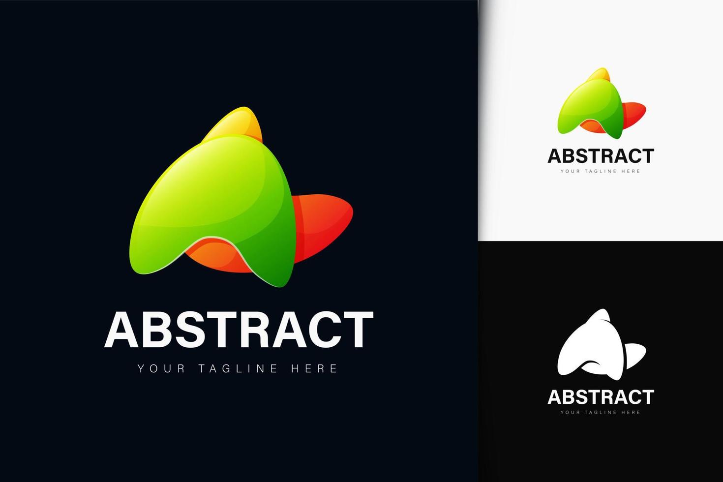 Abstract logo design with gradient vector