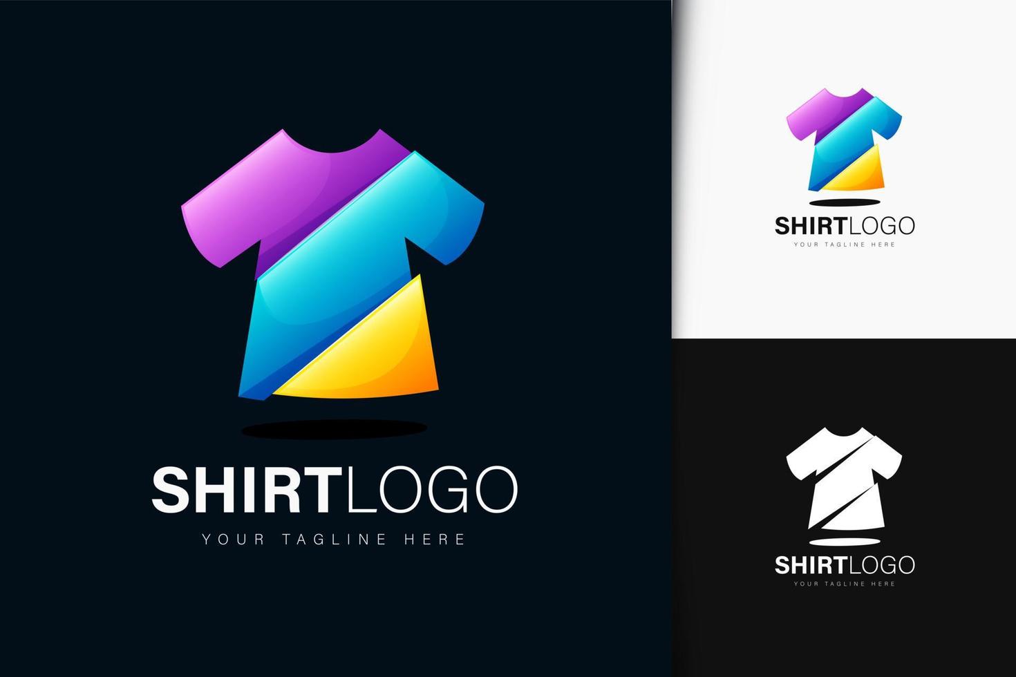 Shirt logo design with gradient 4584114 Vector Art at Vecteezy