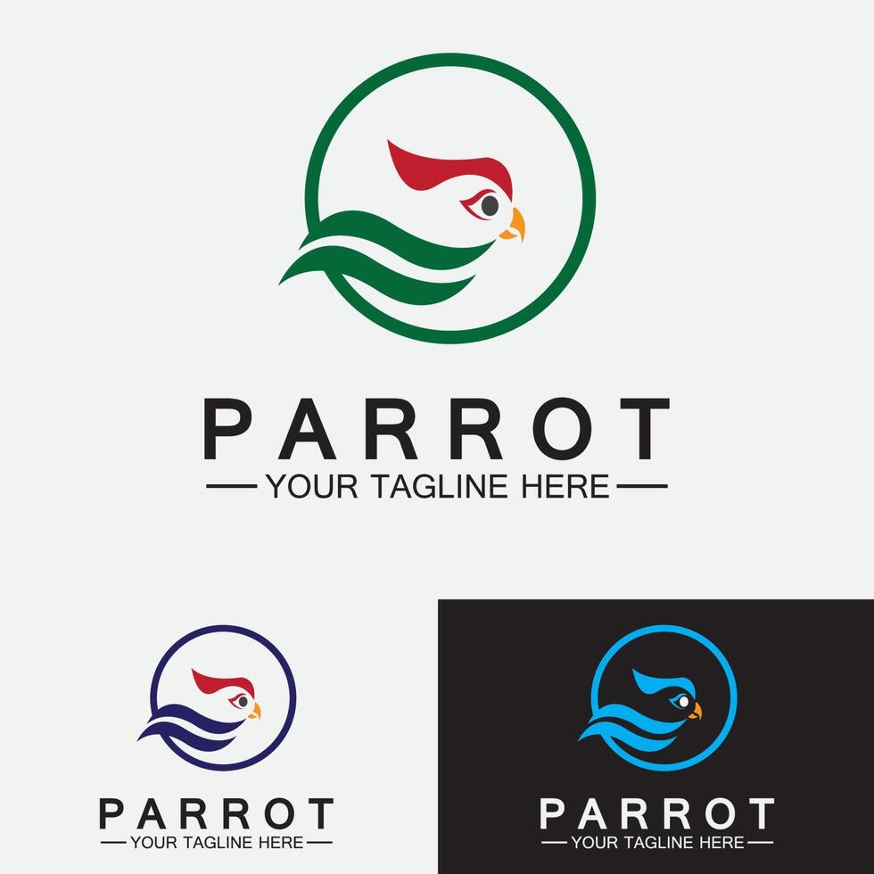 Parrot Logo Design Vector Template