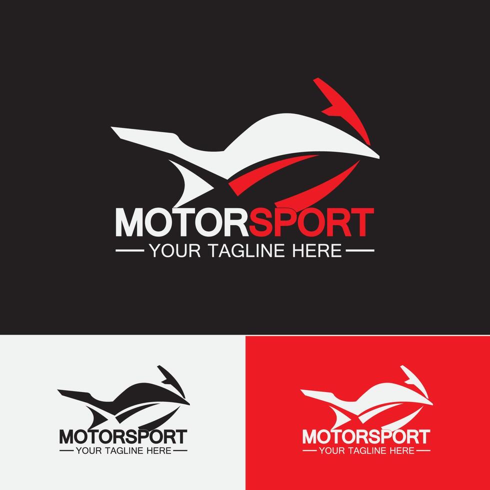 Motorcycle Sport Logo Symbol Vector illustration Design Template