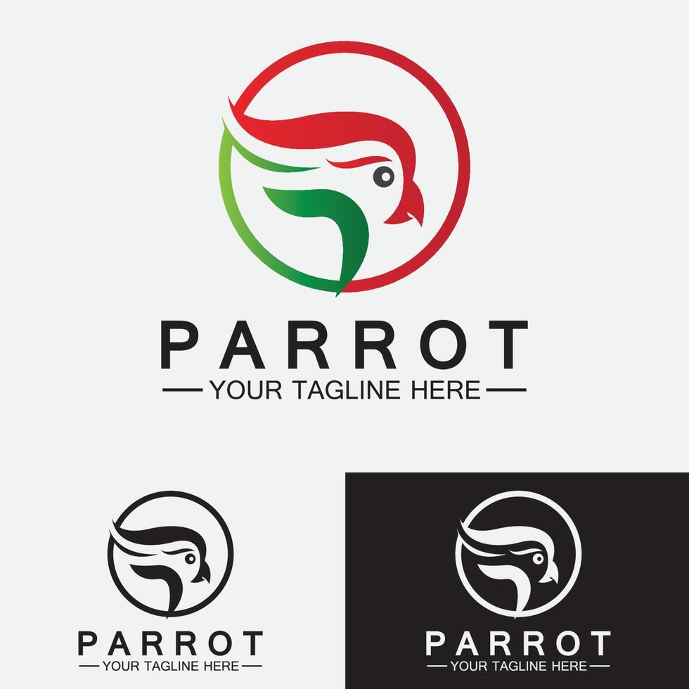 Parrot Logo Design Vector Template