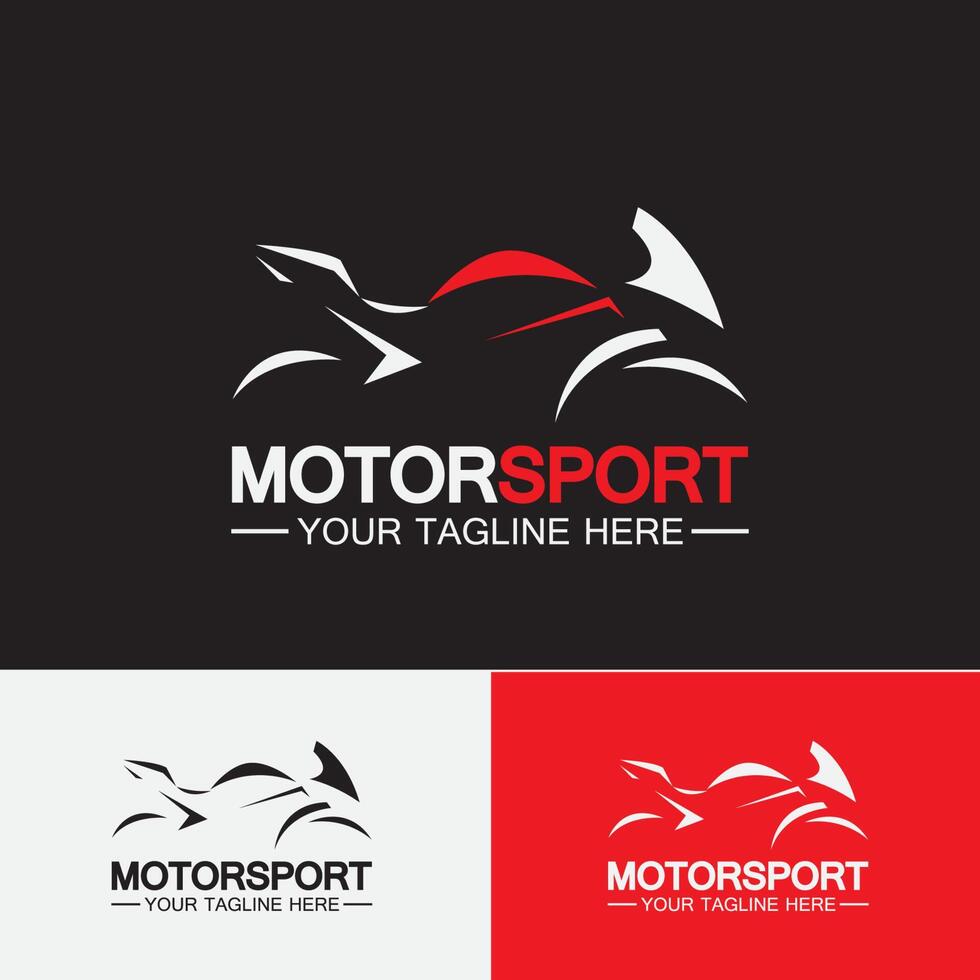 Motorcycle Sport Logo Symbol Vector illustration Design Template