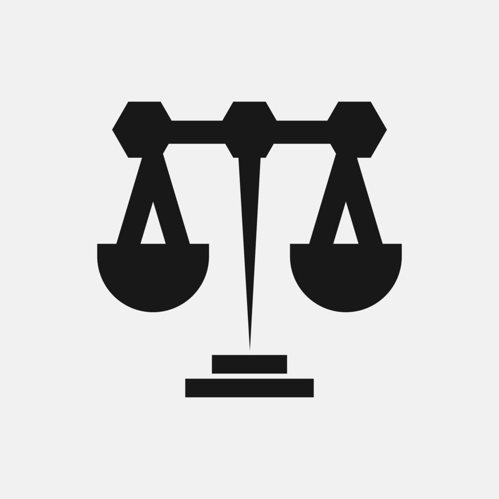 Justice scale icon. White background. Grading pictogram scale Vector illustration.