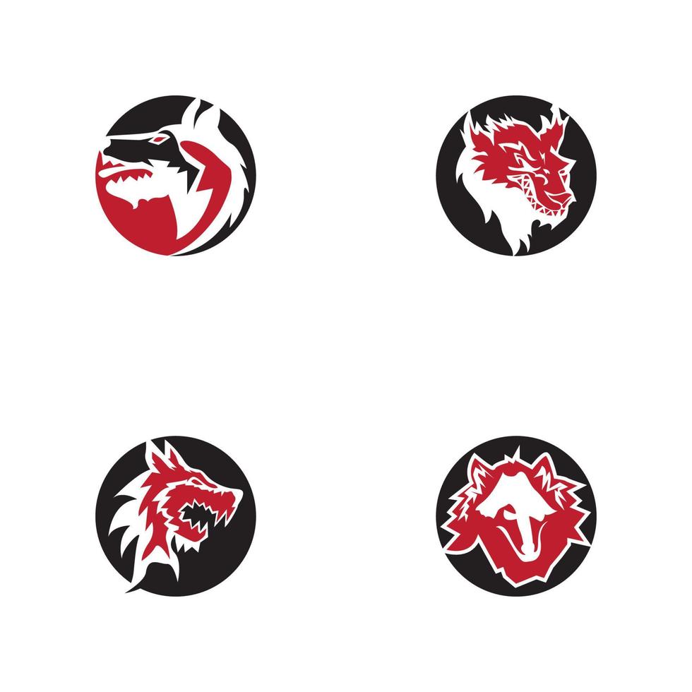 Wolf icon and symbol vector template illustration
