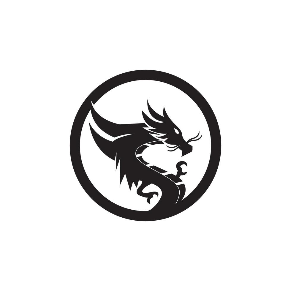 Dragon vector icon illustration