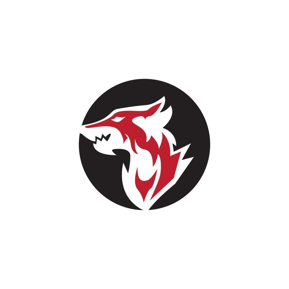 Wolf icon and symbol vector template illustration