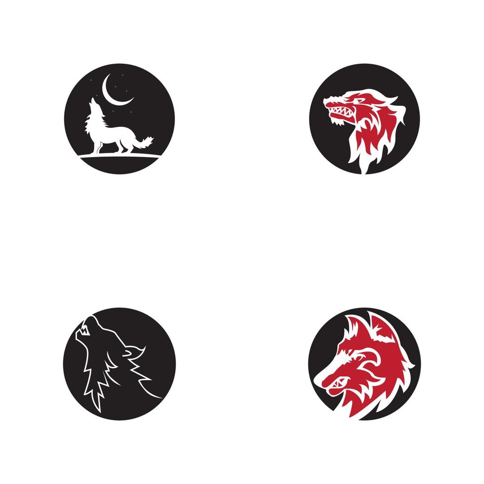 Wolf icon and symbol vector template illustration